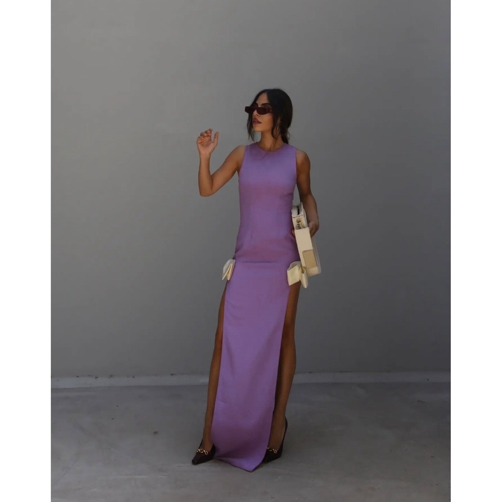 NWT Atoir Jana Bow Maxi Dress in Purple - Size US 8‎ - Picture 10 of 10